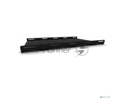 Hyperline TSH3H-850-RAL9004 Полка стационарная усиленная, глубина 850 мм, с боковым креплением, нагрузка до 100 кг, для шкафов серии TTB, TTBR, 485х850мм (ШхГ), цвет черный (RAL 9004)