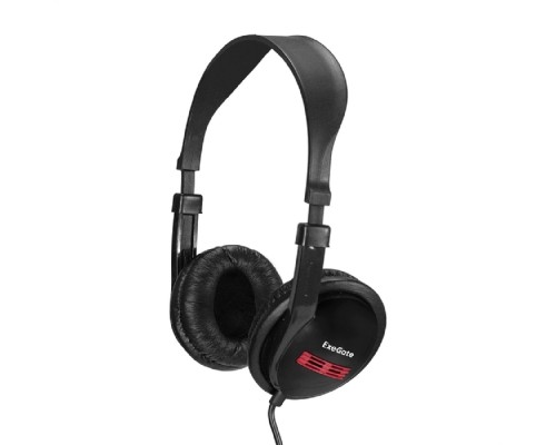 [Наушники EXEGATE] Exegate EX295314RUS Полноразмерные наушники с микрофоном (гарнитура) ExeGate Office HS-120S (2x3.5мм, динамик 40мм, 20-20000Гц, длина кабеля 2м, регулировка громкости)