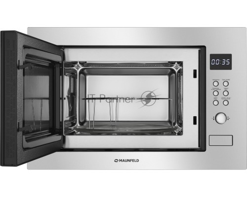 Микроволновая печь встраиваемая Maunfeld MBMO.25.8S нержавеющая сталь, 25 л, 900 Вт, переключатели - кнопки/поворотный механизм