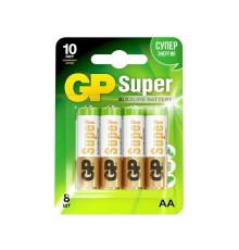 Алкалиновые батарейки GP Super Alkaline 15А АA - 8 шт. на блистере