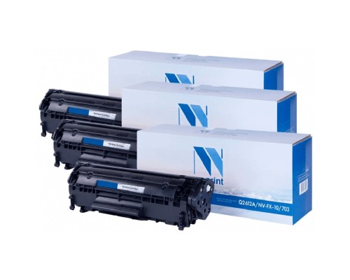 [Расходные материалы] Картридж NVP совместимый NV-Q2612A/NV-FX-10/703-SET3 универсальные для HP/Canon LaserJet 3015/ 3030/ 1012/ 1010/ 1015/ 3020/ 1020/ 1022/ 1022N/ 1022NW/ 1018/ 3050/ 3052/ 3055/ 1018/ 3050Z/ Fax L95/ i-