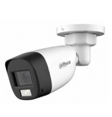 DAHUA DH-HAC-HFW1200CLP-IL-A-0280B-S6 Уличная цилиндрическая HDCVI-видеокамера с интеллектуальной двойной подсветкой 2Мп, объектив 2.8мм, ИК 20м, LED 20м, IP67, корпус: металл, быстрый монтаж