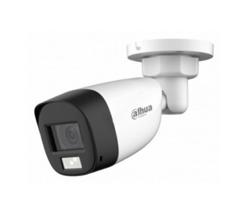 [Видеонаблюдение] DAHUA DH-HAC-HFW1200CLP-IL-A-0280B-S6 Уличная цилиндрическая HDCVI-видеокамера с интеллектуальной двойной подсветкой 2Мп, объектив 2.8мм, ИК 20м, LED 20м, IP67, корпус: металл, быстрый монтаж