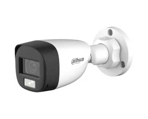 [Видеонаблюдение] DAHUA DH-HAC-HFW1200CLP-IL-A-0360B-S6 Уличная цилиндрическая HDCVI-видеокамера с интеллектуальной двойной подсветкой 2Мп, объектив 3.6мм, ИК 20м, LED 20м, IP67, корпус: металл, быстрый монтаж