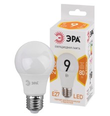 ЭРА Б0032246 Лампочка светодиодная STD LED A60-9W-827-E27 E27 / Е27 9Вт груша теплый белый свет