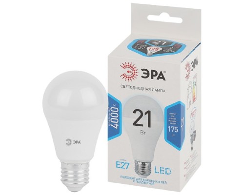 [ЭРА Светодиодные лампы] ЭРА Б0035332 Лампочка светодиодная STD LED A65-21W-840-E27 E27 / Е27 21Вт груша нейтральный белый свет