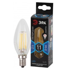ЭРА Б0046987 Лампочка светодиодная F-LED B35-11W-840-E14 Е14 / Е14 11Вт филамент свеча нейтральный белый свет