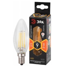 ЭРА Б0046991 Лампочка светодиодная F-LED B35-9w-827-E14 Е14 / Е14 9Вт филамент свеча теплый белый свет