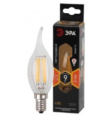 ЭРА Б0047003 Лампочка светодиодная F-LED BXS-9W-827-E14 Е14 / Е14 9Вт филамент свеча на ветру теплый белый свет 