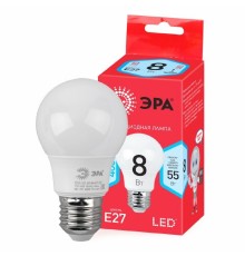 ЭРА Б0052382 Лампочка светодиодная RED LINE LED A55-8W-840-E27 R Е27 / E27 8Вт груша нейтральный белый свет