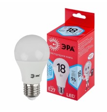 ЭРА Б0052381 Лампочка светодиодная RED LINE LED A65-18W-840-E27 R Е27 / E27 18 Вт груша нейтральный белый свет