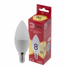 Эра Б0050694 Лампочка светодиодная RED LINE LED B35-8W-827-E14 R Е14 / E14 8 Вт свеча теплый белый свет 