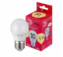 ЭРА Б0050698 Лампочка светодиодная RED LINE LED P45-10W-827-E27 R E27 / Е27 10 Вт шар теплый белый свет 