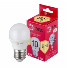 ЭРА Б0050698 Лампочка светодиодная RED LINE LED P45-10W-827-E27 R E27 / Е27 10 Вт шар теплый белый свет 