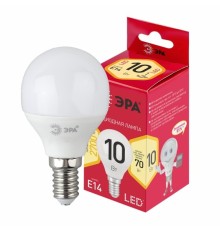 ЭРА Б0052378 Лампочка светодиодная RED LINE LED P45-10W-827-Е14 R E14 / Е14 10Вт шар теплый белый свет