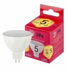 ЭРА Б0050230 Лампочка светодиодная RED LINE LED MR16-5W-827-GU5.3 R GU5.3 5 Вт софит теплый белый свет