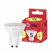 Эра Б0051852 Лампочка светодиодная RED LINE LED MR16-5W-827-GU10 R GU10 5 Вт софит теплый белый свет