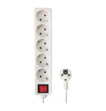 Гарнизон Удлинитель ELB-G5-W-7, 5р, 16А, 7м, с выкл. и заземлением, ур.защиты 1, белый, пакет (21225)