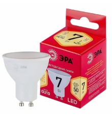 Эра Б0050198 Лампочка светодиодная RED LINE LED MR16-7W-827-GU10 R GU10 7 Вт софит теплый белый свет