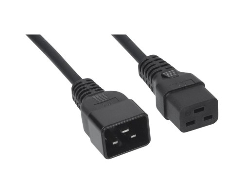 [Cabeus кабели силовые] CABEUS PC-IEC19-IEC20-3M КАБЕЛЬ ПИТАНИЯ IEC 320 C19 - IEC 320 C20 (3X1.5), 16A, ПРЯМАЯ ВИЛКА, 3М