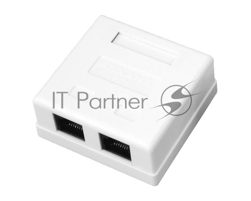 Розетка компьютерная 2-м ОП RJ45 CAT.5E бел. Rexant 03-0151