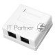 Розетка компьютерная 2-м ОП RJ45 CAT.5E бел. Rexant 03-0151