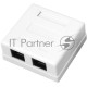 Розетка компьютерная 2-м ОП RJ45 CAT.5E бел. Rexant 03-0151