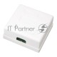 Розетка компьютерная 2-м ОП RJ45 CAT.5E бел. Rexant 03-0151