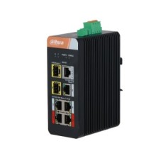 DAHUA DH-IS4207-4GT-120 7-портовый гигабитный управляемый коммутатор с PoE, промышленное исполнение, 5xRJ45 1Gb, 2xSFP 1Gb, суммарно до 120Вт, коммутация 14 Гбит/с, MAC-таблица 8К