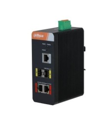 DAHUA DH-IS4204-2GT-120 4-портовый гигабитный управляемый коммутатор с PoE, промышленное исполнение, 2xRJ45 1Gb, 2xSFP 1Gb, суммарно 120Вт, коммутация 14 Гбит/с, MAC-таблица 8К
