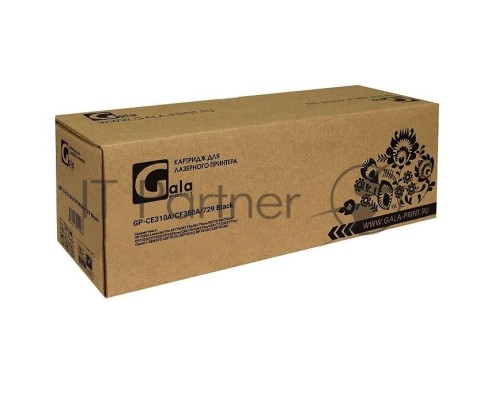 Картридж GalaPrint GP-CE310A/CF350/729 чёрный (1200 стр) для HP CP1025/CP1025NW/M176n/M177fw/Canon LBP 7010C/LBP7018C