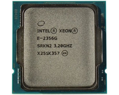 [Процессор] Процессор/ APU LGA1200 Intel Xeon E-2356G (Rocket Lake, 6C/12T,3.2/5GHz, 12MB, 80W, UHD Graphics P750)
