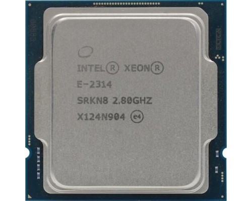 [Процессор] Процессор/ CPU LGA1200 Intel Xeon E-2314 (Rocket Lake, 4C/4T, 2.8/4.5GHz, 8MB, 65W) OEM 