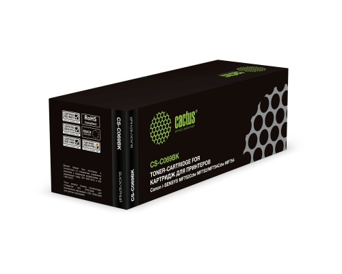 [расходные материалы] Картридж лазерный Cactus CS-C069BK 069 черный (1900стр.) для Canon i-SENSYS MF752Cdw MF752/MF754Cdw MF754