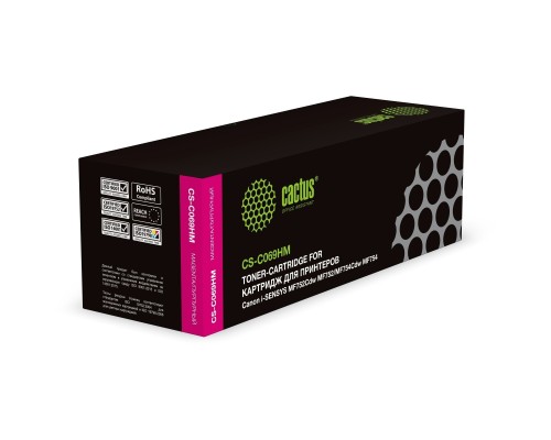 [расходные материалы] Картридж лазерный Cactus CS-C069HM 069H пурпурный (5500стр.) для Canon i-Sensys MF752Cdw MF752/MF754Cdw MF754
