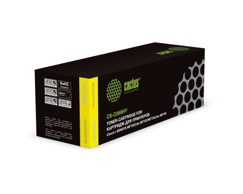 [расходные материалы] Картридж лазерный Cactus CS-C069HY 069H желтый (5500стр.) для Canon i-Sensys MF752Cdw MF752/MF754Cdw MF754