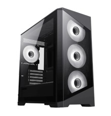 GameMax Корпус Destroyer TGB без БП(mATX, Черн.,USB3.0, Зак.стек., 4*120мм. ARGB , пыл.фильтр)