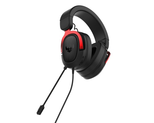 Игровые наушники ASUS TUF Gaming H3  чёрно-красные (7.1 виртуально, 50мм, неодимовые магниты, 32 Ом, 20~20000 Гц, микрофон, USB, PC, Mac, PS4, Nintendo Switch, Xbox One, 90YH02AR-B1UA00)