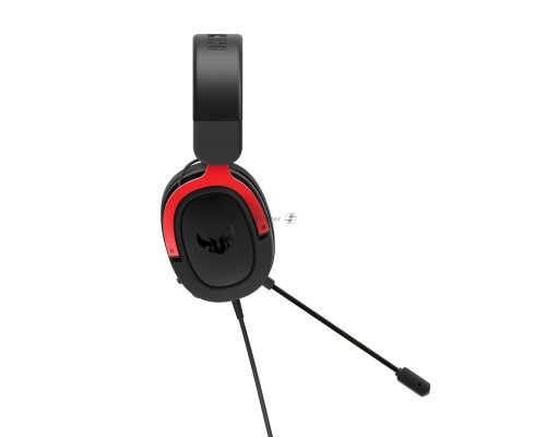 Игровые наушники ASUS TUF Gaming H3  чёрно-красные (7.1 виртуально, 50мм, неодимовые магниты, 32 Ом, 20~20000 Гц, микрофон, USB, PC, Mac, PS4, Nintendo Switch, Xbox One, 90YH02AR-B1UA00)