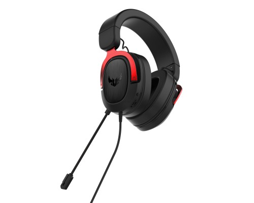 Игровые наушники ASUS TUF Gaming H3  чёрно-красные (7.1 виртуально, 50мм, неодимовые магниты, 32 Ом, 20~20000 Гц, микрофон, USB, PC, Mac, PS4, Nintendo Switch, Xbox One, 90YH02AR-B1UA00)