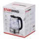 Чайник электрический Starwind SKG5210 1.7л. 2200Вт черный/серебристый (корпус: стекло)