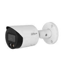 DAHUA DH-IPC-HFW2449SP-S-LED-0360B Уличная цилиндрическая IP-видеокамера FullColor 4Мп, 1/2.9” CMOS, объектив 3.6мм, видеоаналитика, микрофон, LED 30м, IP67, металл