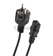 Кабель компьютер-розетка 220V EURO VDE 3G*1.0mm2 медь TELECOM TE021-CU 1,8м