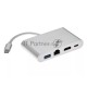 Кабель-адаптер USB3.1 Type-CM-->HDMI+USB3.0+RJ45+PD charging  VCOM <CU455> Кабель-адаптер USB3.1 Type-CM-->HDMI+USB3.0+RJ45+PD charging  VCOM <CU455>