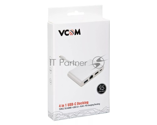 Кабель-адаптер USB3.1 Type-CM-->HDMI+USB3.0+RJ45+PD charging  VCOM <CU455> Кабель-адаптер USB3.1 Type-CM-->HDMI+USB3.0+RJ45+PD charging  VCOM <CU455>