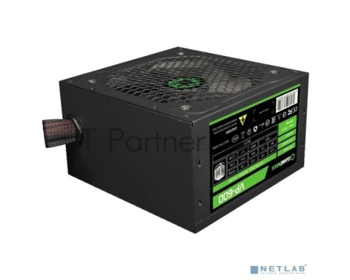 Блок питания GameMax VP-600-RGB 80+ ATX 600W, Ultra quiet