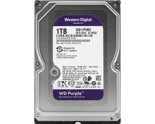 [Жесткий диск] 1TB WD Purple (WD11PURZ) {Serial ATA III, 5400- rpm, 64Mb, 3.5