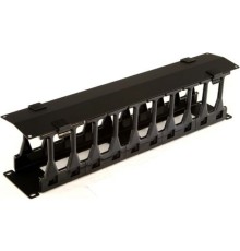 Кабельный органайзер Hyperline CMF-2U-FPL106-MCOV-RAL9005 пальцы 2U шир.:19