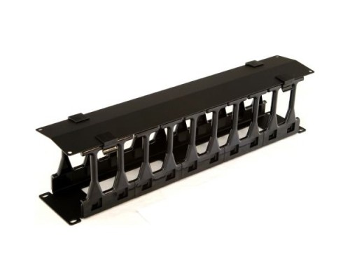 [Монтажное оборудование] Кабельный органайзер Hyperline CMF-2U-FPL106-MCOV-RAL9005 пальцы 2U шир.:19