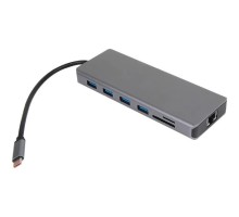 VCOM CU4706 Концентратор TypeC/(2*HDMI+DP)4K*60Hz 3*USB3.0 TC USB2.0 RJ45 SD TF PD audio TC адаптер